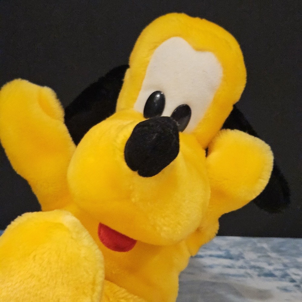 Pluto Vintage Disney Pluto Hand Puppet Plush 12" Walt Disney World Toy